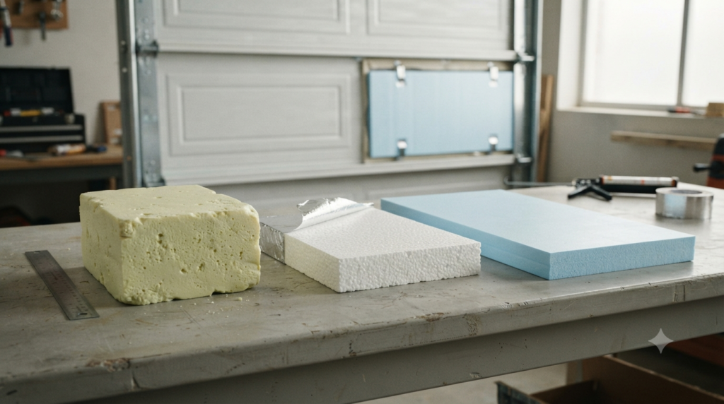 garage door insulation materials comparison