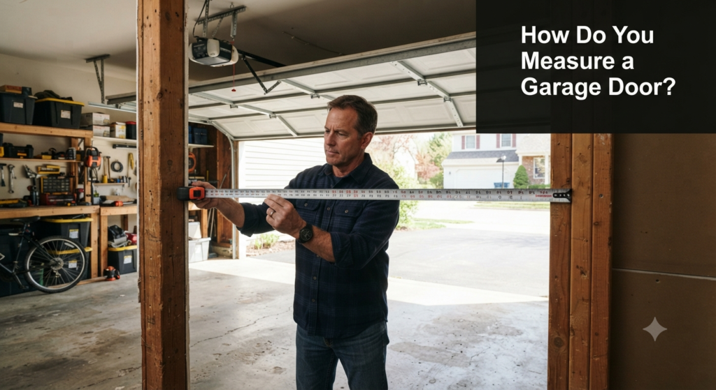 How do you measure a garage door with a tape measure