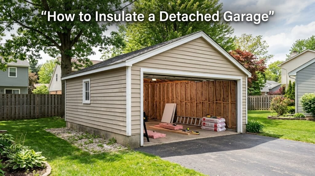 How to insulate a detached garage with wall and ceiling insulation