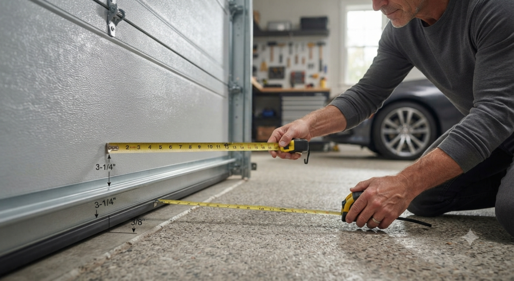 Measuring garage door bottom seal