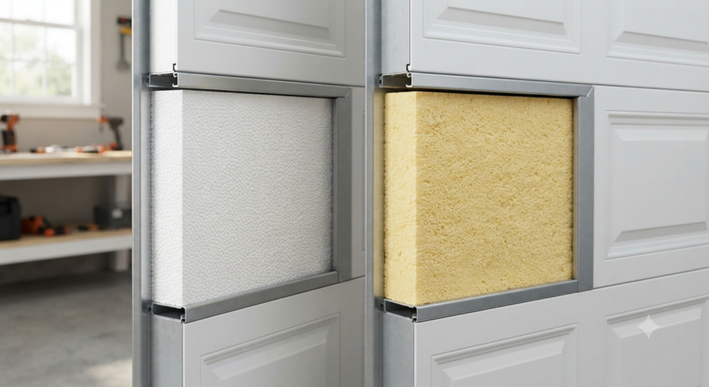 Polystyrene vs polyurethane garage door insulation