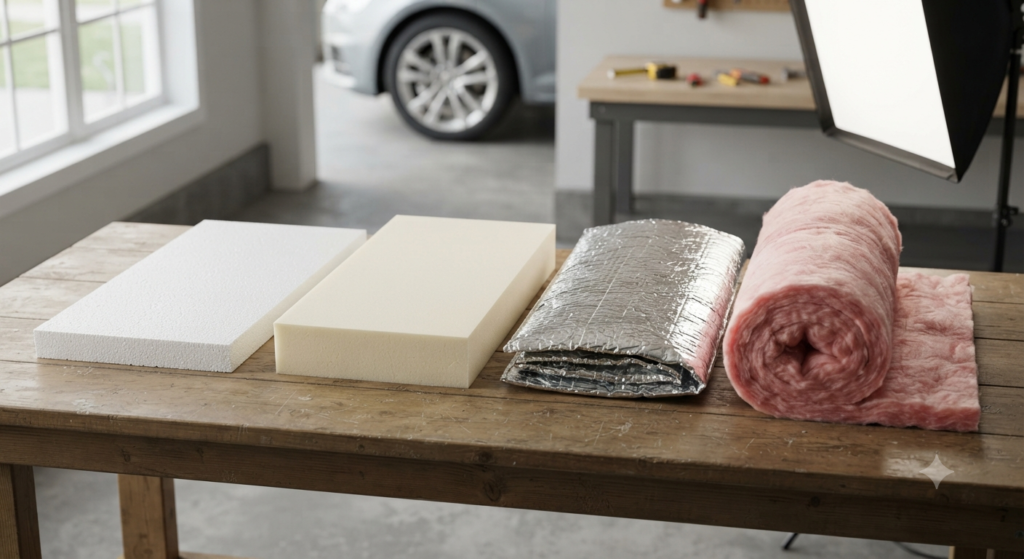 Types of garage door insulation