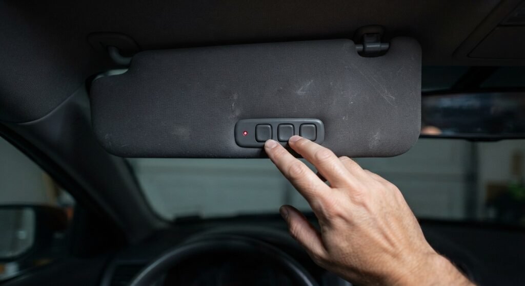 Syncing Genie garage door opener to car using HomeLink buttons
