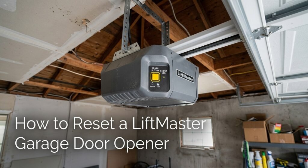 how to reset a liftmaster garage door opener​