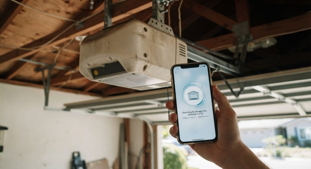 Setting up LiftMaster myQ app on smartphone for Wi-Fi connection